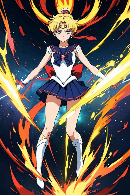 00011-2956124266-8k, Anime digital manga page, full body close up image, Exquisite, white magic girl Sailor Moon, short blond and red asymmetric.jpg